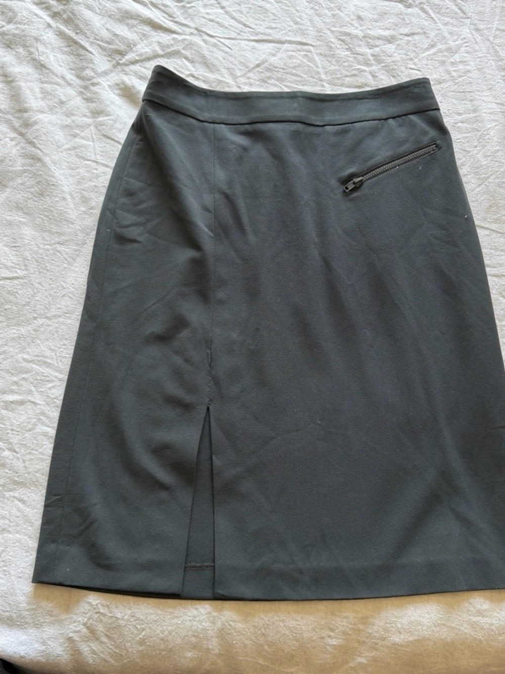 Armani Exchange Classic Black Women's Pencil Skirt with Front Slit